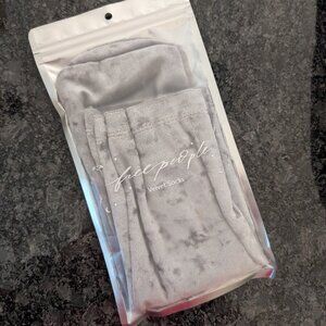 NWT Free People Silver Velvet Socks